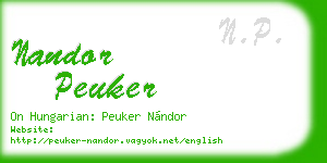nandor peuker business card